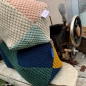 Preview: Struktur - Velour - Taschenstoff - Polster - Deko - rauchblau